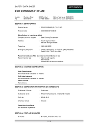 Thumbnail of document Data Sheet - 5010 - 5023 Bath Fluids